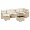 Image de Vidaxl ensemble de canapé de jardin 8 pcs beige et blanc poly rotin
