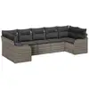 Image de Vidaxl ensemble de canapé de jardin 7 pcs gris poly rotin