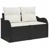 Image de Vidaxl ensemble de canapé de jardin 11 pcs noir et blanc polyrotin