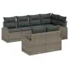 Image de Vidaxl ensemble de canapé de jardin avec coussin 7 pcs gris polyrotin