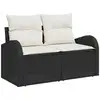 Image de Vidaxl ensemble de canapé de jardin 8 pcs noir et blanc polyrotin