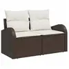 Image de Vidaxl ensemble de canapé de jardin 8 pcs marron et blanc polyrotin