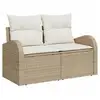 Image de Vidaxl ensemble de canapé de jardin 8 pcs beige et blanc polyrotin