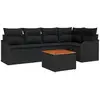 Image de Vidaxl ensemble de canapé de jardin avec stockage 6 pcs noir polyrotin