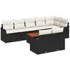 Image de Vidaxl ensemble de canapé de jardin 9 pcs noir et crème polyrotin
