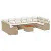 Image de Vidaxl ensemble de canapé de jardin 11 pcs beige et crème polyrotin