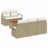 Image de Vidaxl ensemble de canapé de jardin 6 pcs beige et crème polyrotin