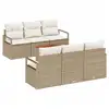 Image de Vidaxl ensemble de canapé de jardin 7 pcs beige et crème polyrotin