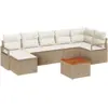 Image de Vidaxl ensemble de canapé de jardin de 8 pièces avec coussins beige en poly rattan