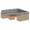 Image de Vidaxl ensemble de canapé de jardin 9 pcs beige et gris clair
