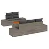Image de Vidaxl ensemble de canapé de jardin avec stockage 6 pcs gris polyrotin
