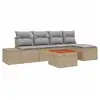 Image de Vidaxl ensemble de canapé de jardin 6 pcs beige et gris clair