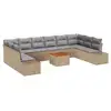 Image de Vidaxl ensemble de canapé de jardin 11 pcs beige et gris clair