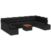 Image de Vidaxl ensemble de canapé de jardin avec stockage 11 pcs noir