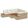 Image de Vidaxl ensemble de canapé de jardin 9 pcs beige poly rotin