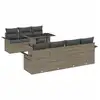 Image de Vidaxl ensemble de canapé de jardin 8 pcs gris poly rattan