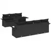 Image de Vidaxl ensemble de canapé de jardin 8 pcs noir poly rattan