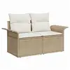 Image de Vidaxl ensemble de canapé de jardin 9 pcs beige poly rotin
