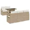 Image de Vidaxl ensemble de canapé de jardin 6 pcs beige poly rotin