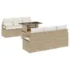 Image de Vidaxl ensemble de canapé de jardin 7 pcs beige poly rotin