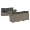 Image de Vidaxl ensemble de canapé de jardin 7 pcs gris poly rotin