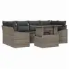 Image de Vidaxl ensemble de canapé de jardin 7 pcs gris poly rotin