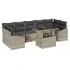 Image de Vidaxl ensemble de canapé de jardin 8 pcs gris clair poly rotin
