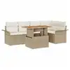 Image de Vidaxl ensemble de canapé de jardin 6 pcs beige poly rotin