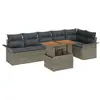 Image de Vidaxl ensemble de canapé de jardin 7 pcs gris poly rotin