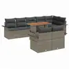 Image de Vidaxl ensemble de canapé de jardin 9 pcs gris poly rotin