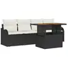 Image de Vidaxl ensemble de canapé de jardin avec stockage 5 pcs noir polyrotin