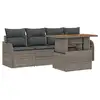 Image de Vidaxl ensemble de canapé de jardin avec stockage 5 pcs gris polyrotin