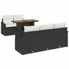 Image de Vidaxl ensemble de canapé de jardin 6 pcs noir poly rotin