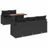 Image de Vidaxl ensemble de canapé de jardin 6 pcs noir poly rotin