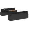 Image de Vidaxl ensemble de canapé de jardin 9 pcs noir poly rotin
