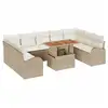 Image de Vidaxl ensemble de canapé de jardin 10 pcs beige poly rotin