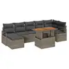 Image de Vidaxl ensemble de canapé de jardin 8 pcs gris poly rotin