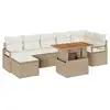 Image de Vidaxl ensemble de canapé de jardin 8 pcs beige poly rotin
