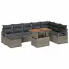 Image de Vidaxl ensemble de canapé de jardin 9 pcs gris poly rotin