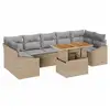 Image de Vidaxl ensemble de canapé de jardin 8 pcs beige et gris clair