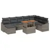Image de Vidaxl ensemble de canapé de jardin 9 pcs gris poly rotin