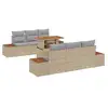 Image de Vidaxl ensemble de canapé de jardin 7 pcs beige poly rotin
