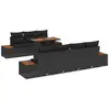 Image de Vidaxl ensemble de canapé de jardin 8 pcs noir poly rotin
