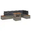 Image de Vidaxl ensemble de canapé de jardin 7 pcs gris poly rotin