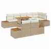 Image de Vidaxl ensemble de canapé de jardin 9 pcs beige poly rotin