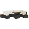 Image de Vidaxl ensemble de canapé de jardin 9 pcs noir poly rotin
