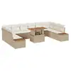 Image de Vidaxl ensemble de canapé de jardin 11 pcs beige poly rotin