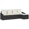 Image de Vidaxl ensemble de canapés avec coussin avec stockage noir polyrotin