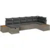 Image de Vidaxl ensemble de canapé de jardin avec coussin 7 pcs gris polyrotin