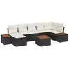 Image de Vidaxl ensemble de canapé de jardin avec coussin 8 pcs noir polyrotin